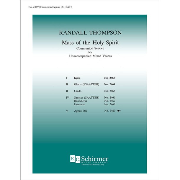 Mass of the Holy Spirit: No. 7. Agnus Dei