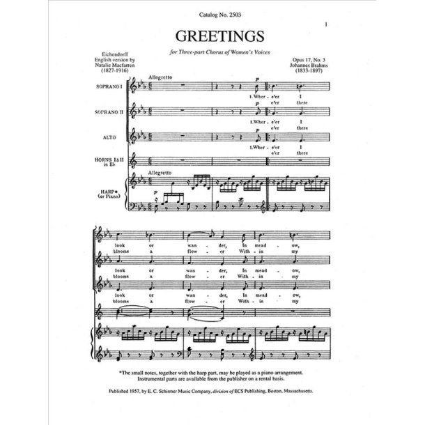 Greetings, Op. 17/3