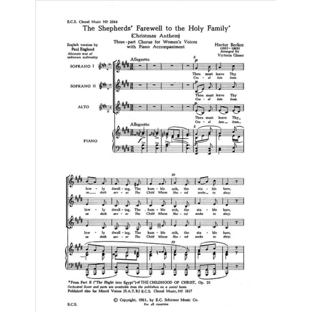 L'Enfance du Christ : The Shepherd's Farewell to the Holy Family