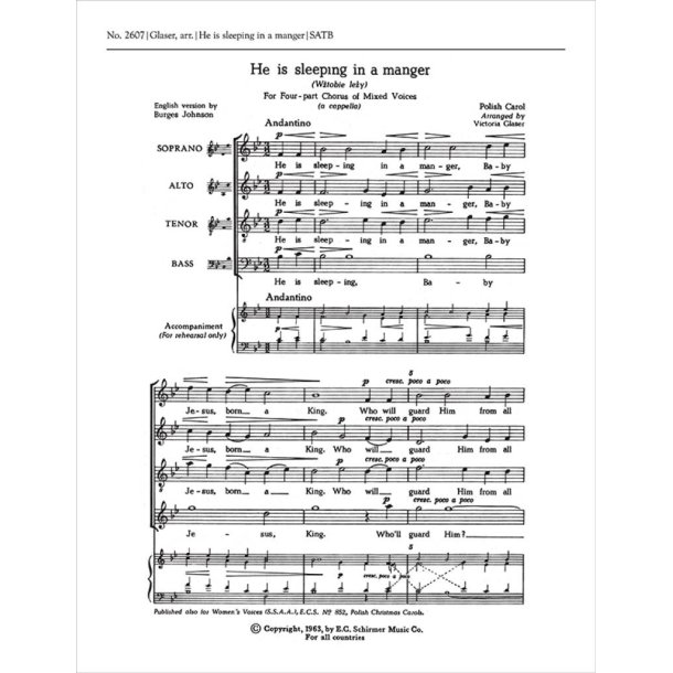 He Is Sleeping in a Manger