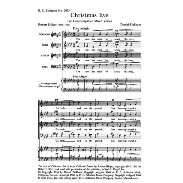 Four Poems for Music: No. 1. Christmas Eve