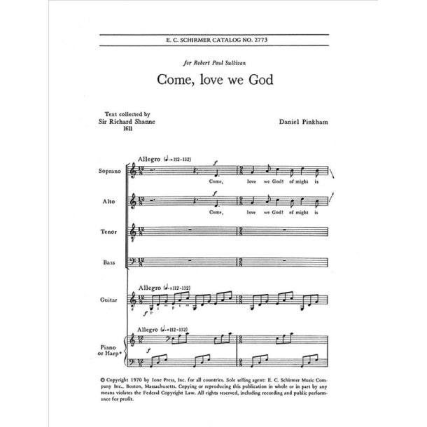 Come, Love We God