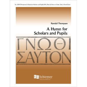 A Hymn For Scholars and Pupils