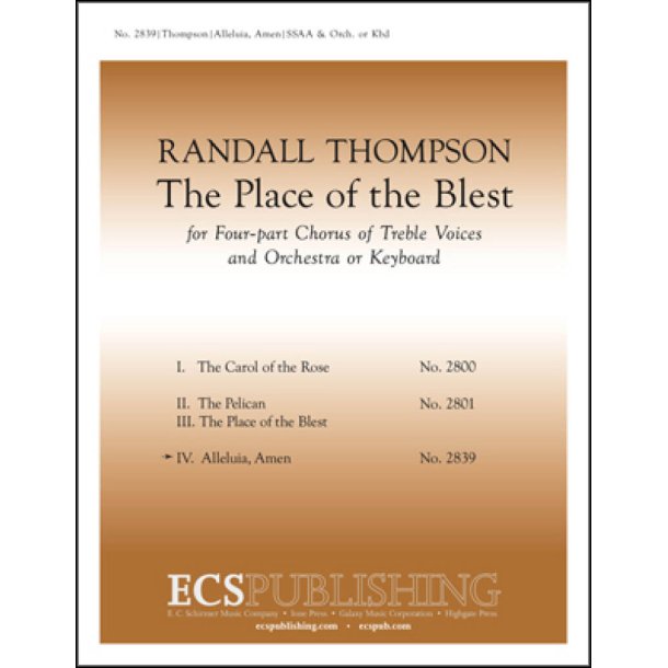 The Place of the Blest: No. 4 Alleluia, Amen