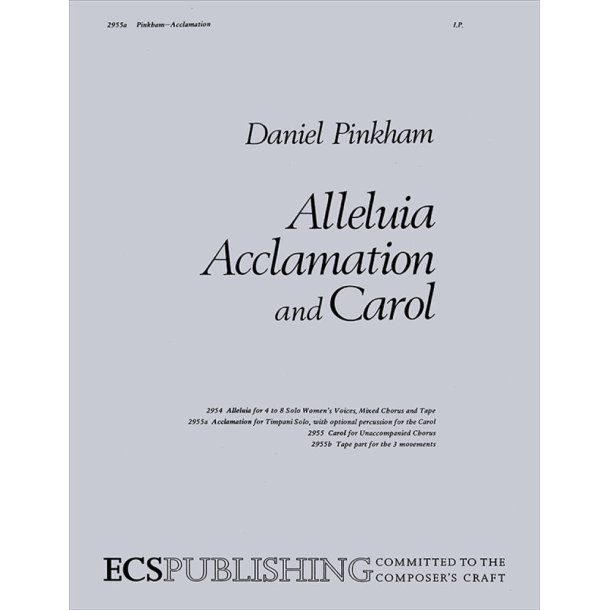 Alleluia, Acclamation & Carol : II. Acclamation for Timani Solo