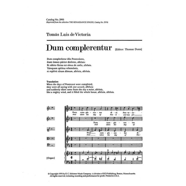 Dum Complerentur : And When the Day of Pentecost