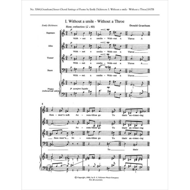 Dickinson Settings: Without a Smile