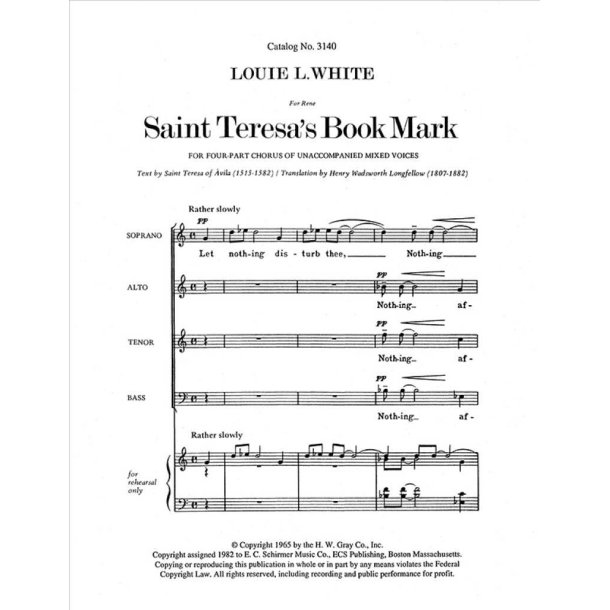 St. Teresa's Book Mark