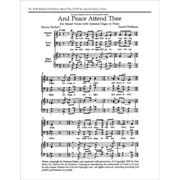 And Peace Attend Thee