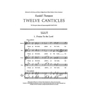 Twelve Canticles: No. 1. Praise Ye the Lord