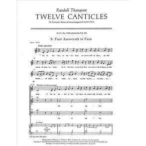 Twelve Canticles : No. 9. Face Answereth to Face- No. 10. Fear Thou Not
