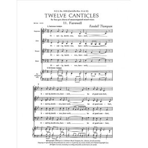 Twelve Canticles: No. 11. Farewell- No. 12. Amen