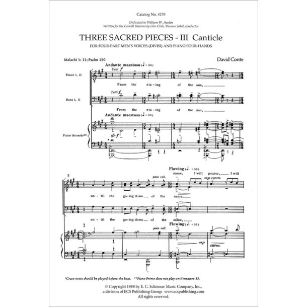 Three Sacred Pieces: No. 3. Canticle