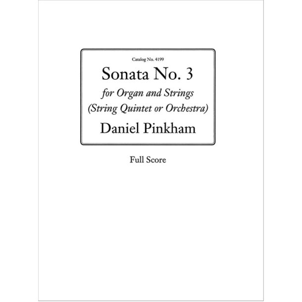 Sonata No. 3 for Organ & Strings