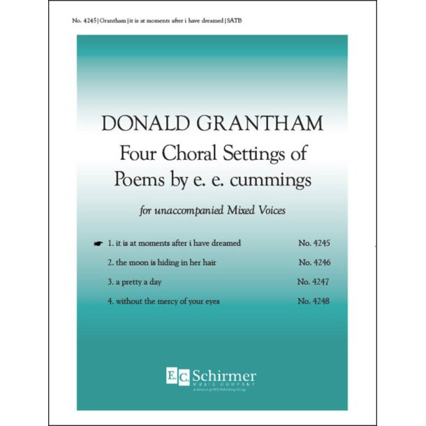 4 e.e. cummings poems : No. 1. it is at moments after i have dreamed