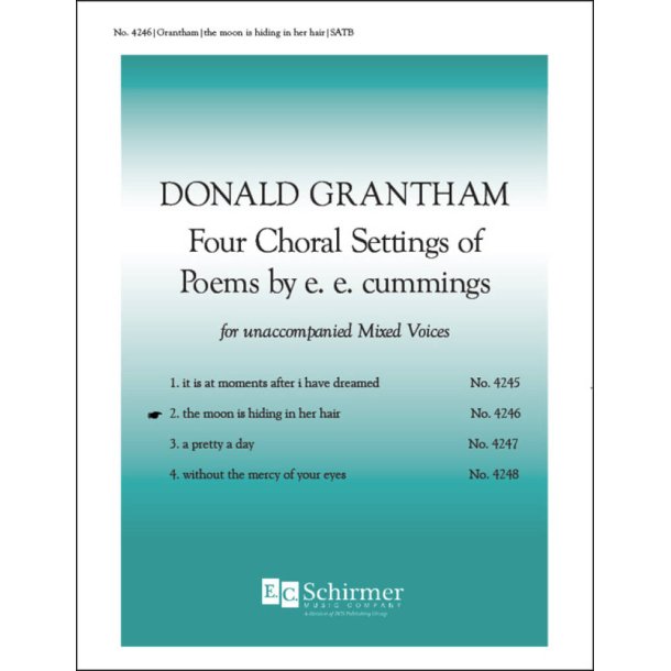 4 e.e. cummings poems : No. 2. the moon is hiding in her hair