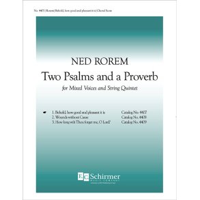 Two Psalms and a Proverb : No. 1. Behold, how good and pleasant it is