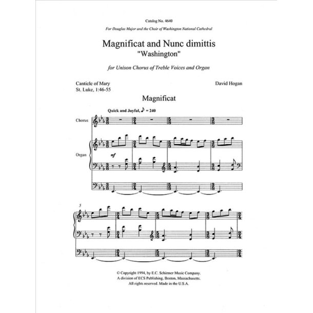 Magnificat & Nunc Dimittis : Washington
