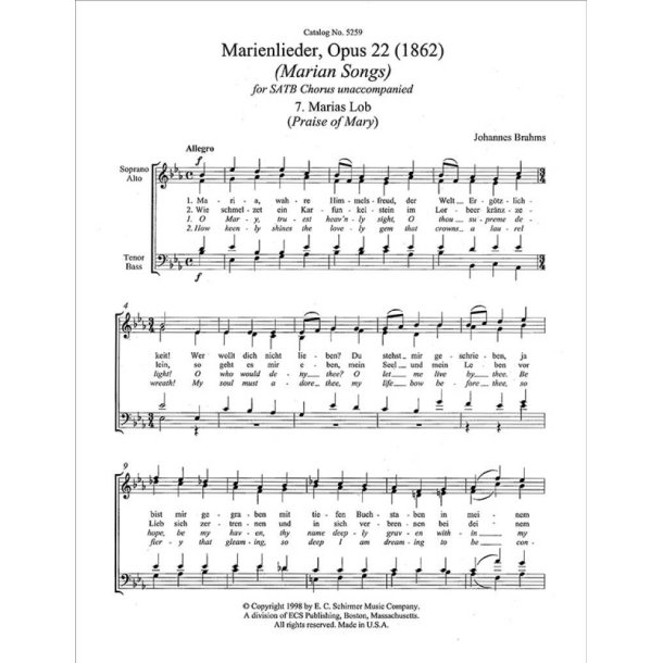 Marienlieder: No. 7. Marias Lob : Praise Of Mary