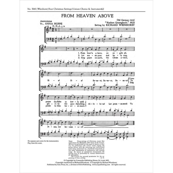 Four Christmas Settings