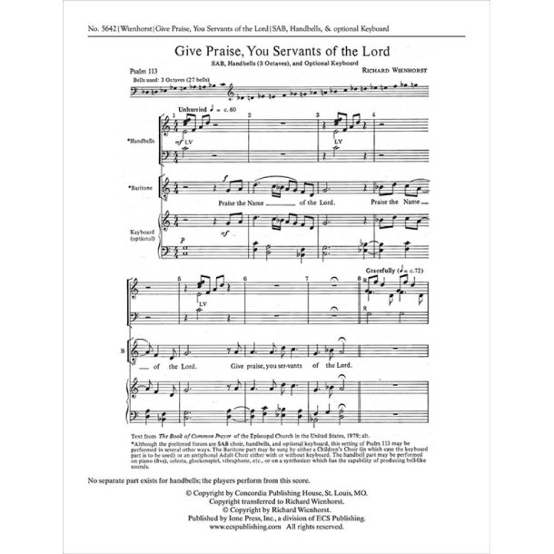 Give Praise, You Servants of the Lord