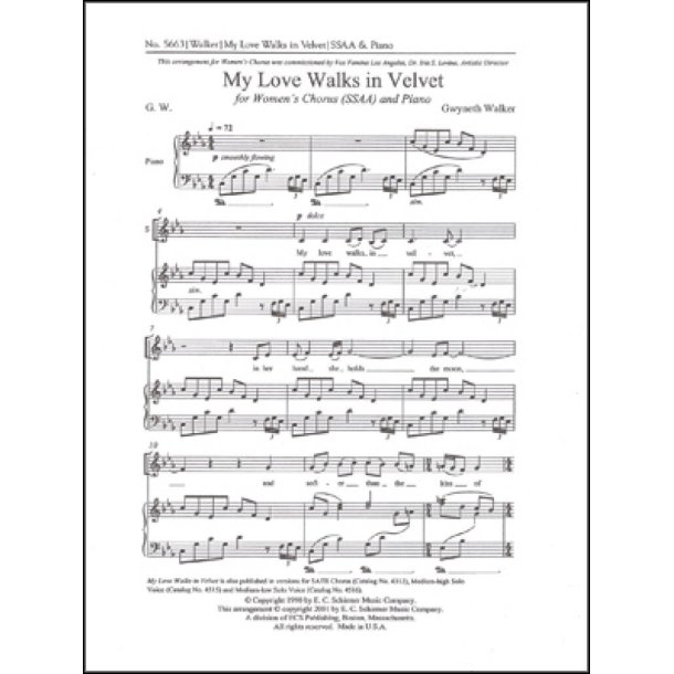 My Love Walks in Velvet