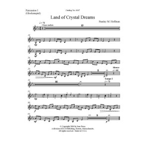 Land of Crystal Dreams : SATB, Opt. Percussion [Two]