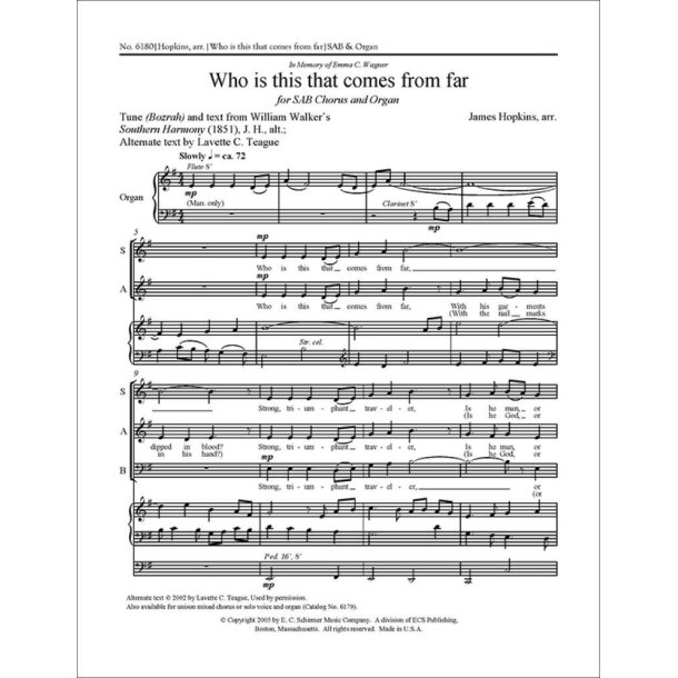 Who is This That Comes from Far