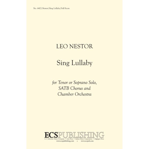Sing Lullaby : Full Score for Orchestral Version