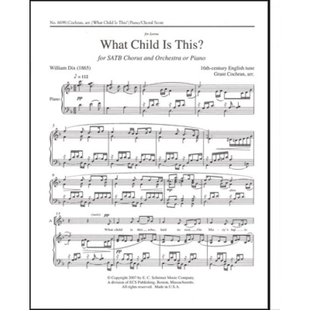 What Child is This? : SATB, Orchestra
