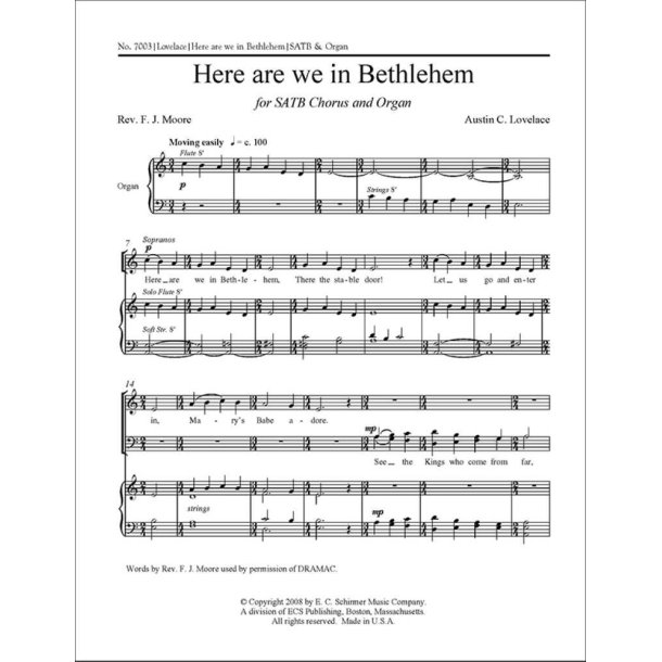 Here are we in Bethlehem