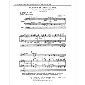 Would You Be Glad and Wise