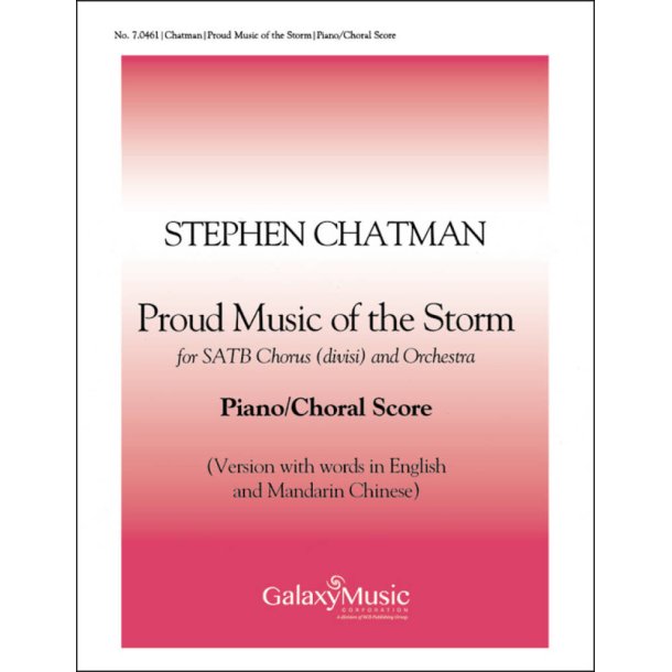 Proud Music of the Storm : Piano/choral with English and Mandarin Chinese