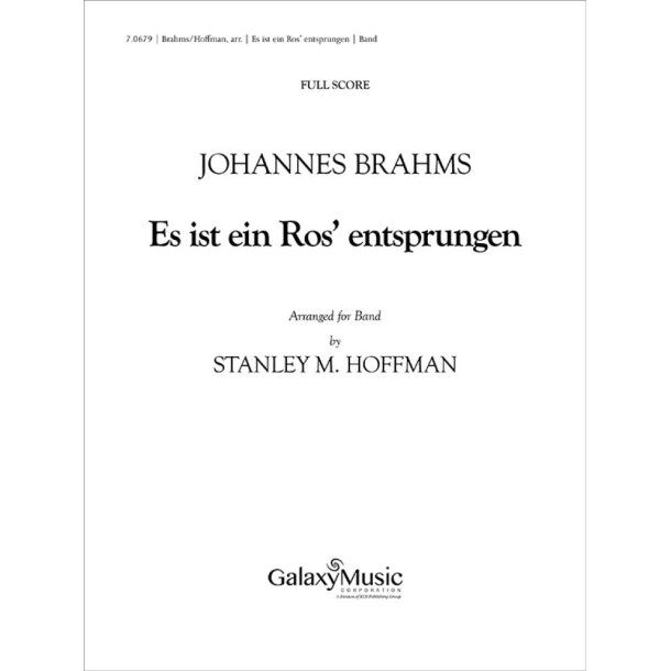 Es ist ein Ros' entsprungen : Additional Band Full Score