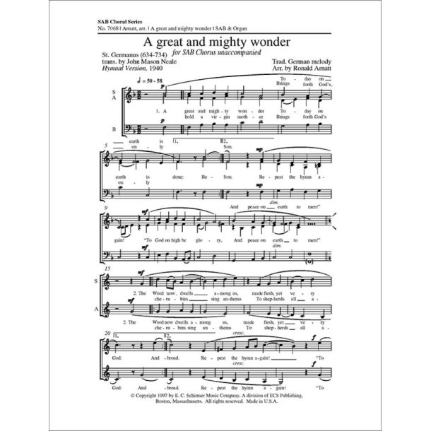 A Great and Mighty Wonder