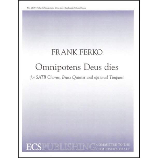 Omnipotens Deus dies : Keyboard/choral score