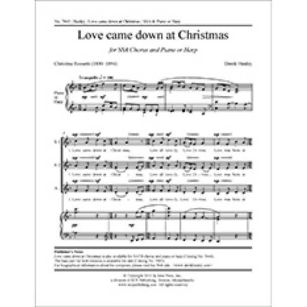 Love came down at Christmas