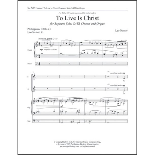 To Live Is Christ