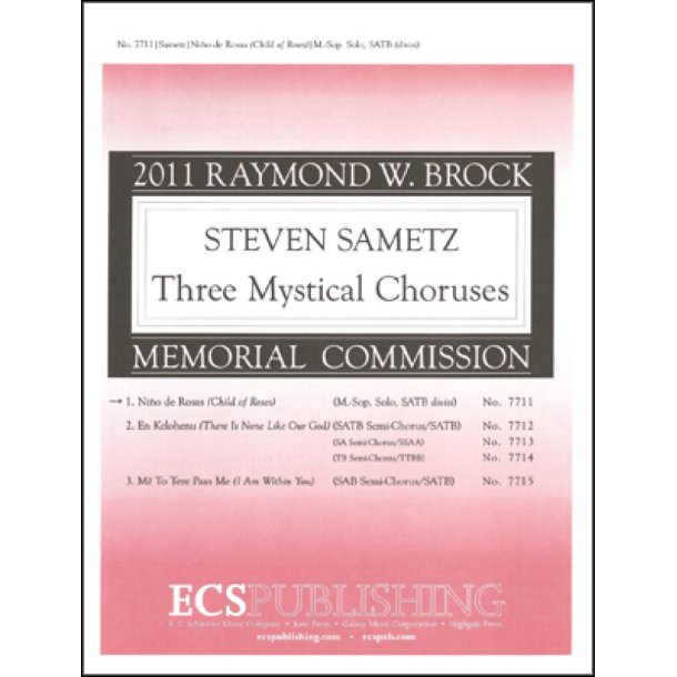 Three Mystical Choruses: No. 1 Ni&#381;&#129;o de Rosas : Child of Roses