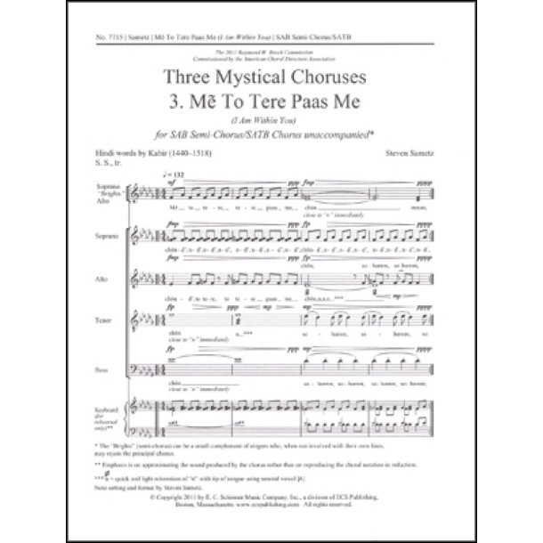 Three Mystical Songs: No. 3 Me To Tere Paas Me : I Am Within You