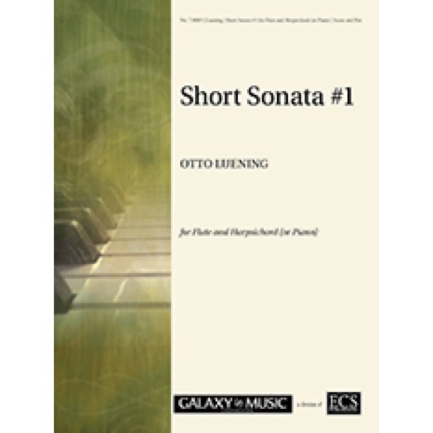 Short Sonata #1 for Flute and Harpsichord : or Piano