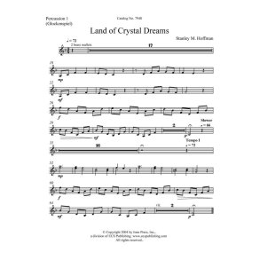 Land of Crystal Dreams : Instrumental Parts for TTBB #7939