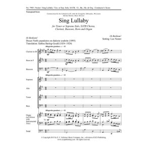 Sing Lullaby : Conductor's Score for Chamber Version