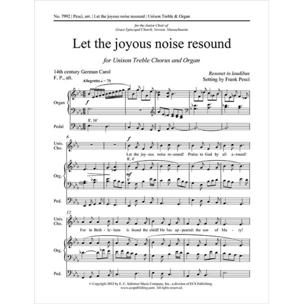 Let the joyous noise resound