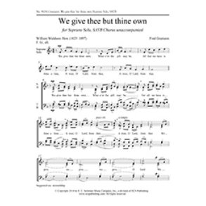 We give thee but thine own