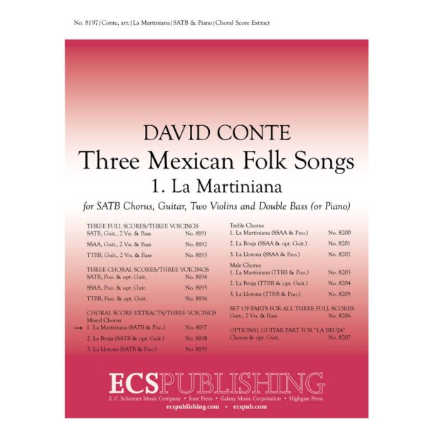 Three Mexican Folk Songs: 1. La Martiniana