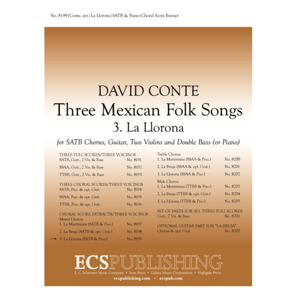 Three Mexican Folk Songs: 3. La Llarona