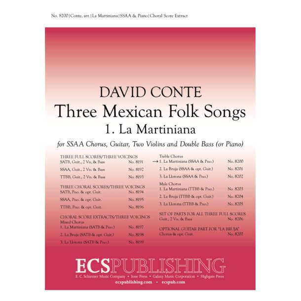 Three Mexican Folk Songs: 1. La Martiniana