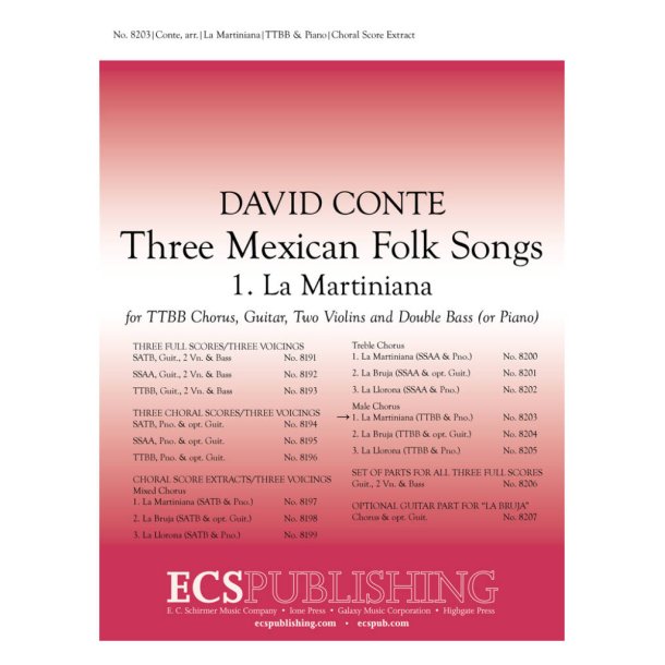 Three Mexican Folk Songs: 1. La Martiniana