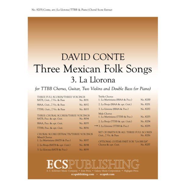 Three Mexican Folk Songs: 3. La Llarona